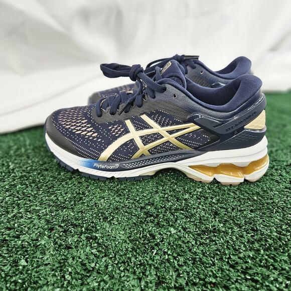 Asics Midnight/Frosted Almond Gel-Kayano 26 Sneakers women size 6 New No Box - Picture 1 of 9